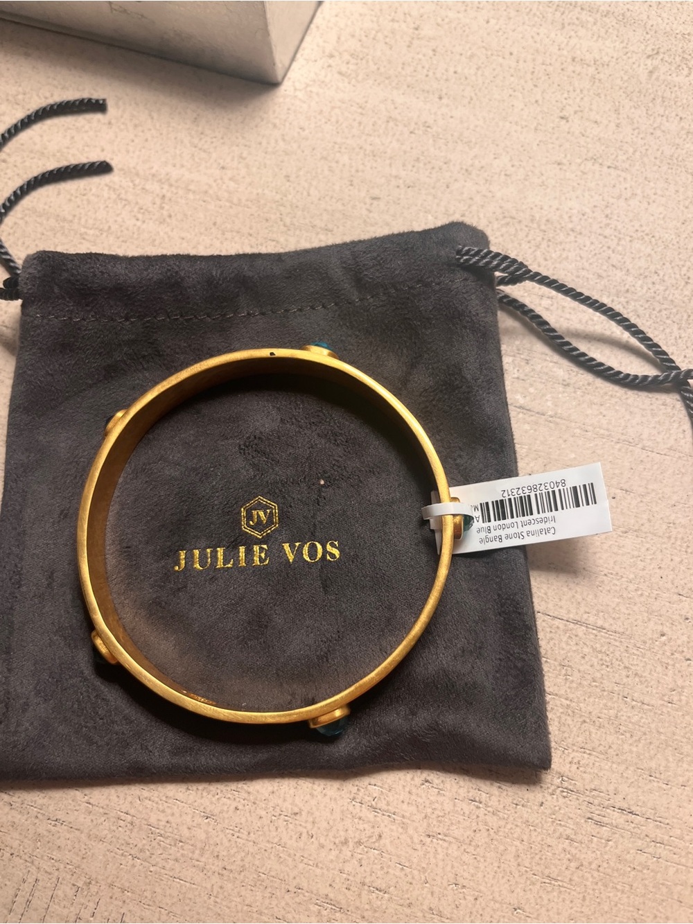 Julie Vos Gold Stone Bangle